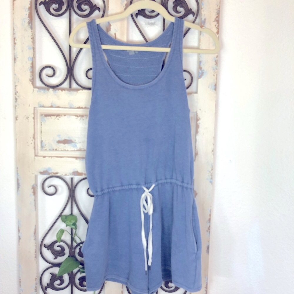 Aerie sweatshirt romper faded dusty blue